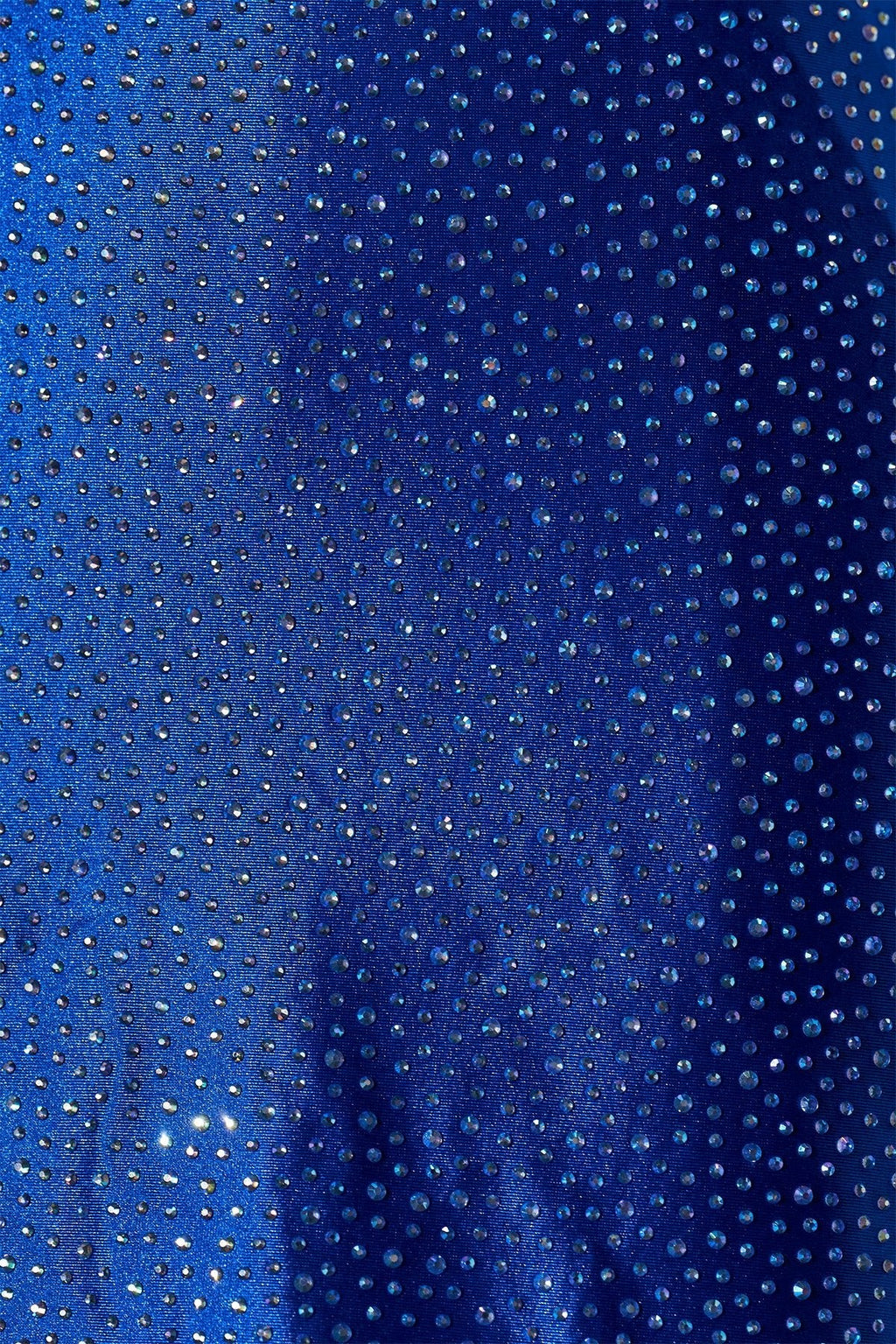 Strapless Beaded Mini Dress With Cutout in Royal Blue