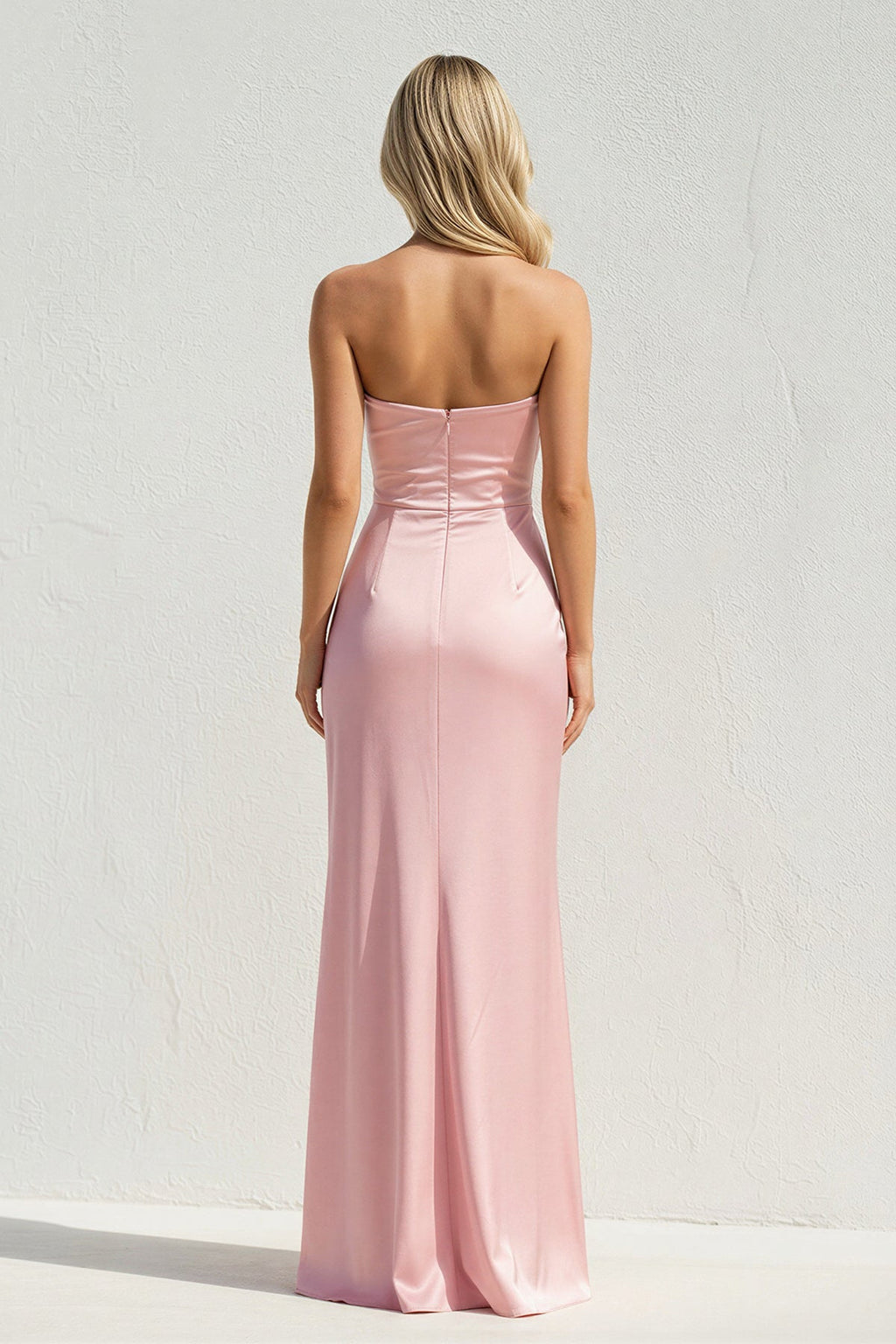 Strapless Cutout Maxi Dress in Pink