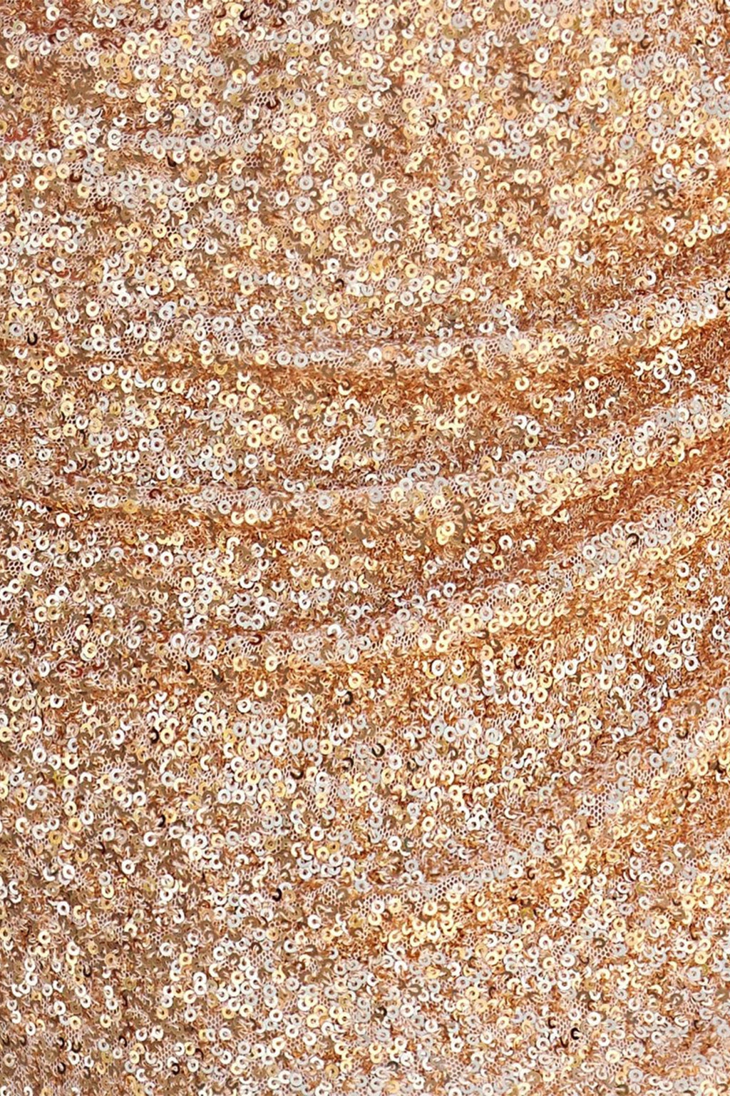 Strapless Sequins Mini Dress With Beading in Champagne