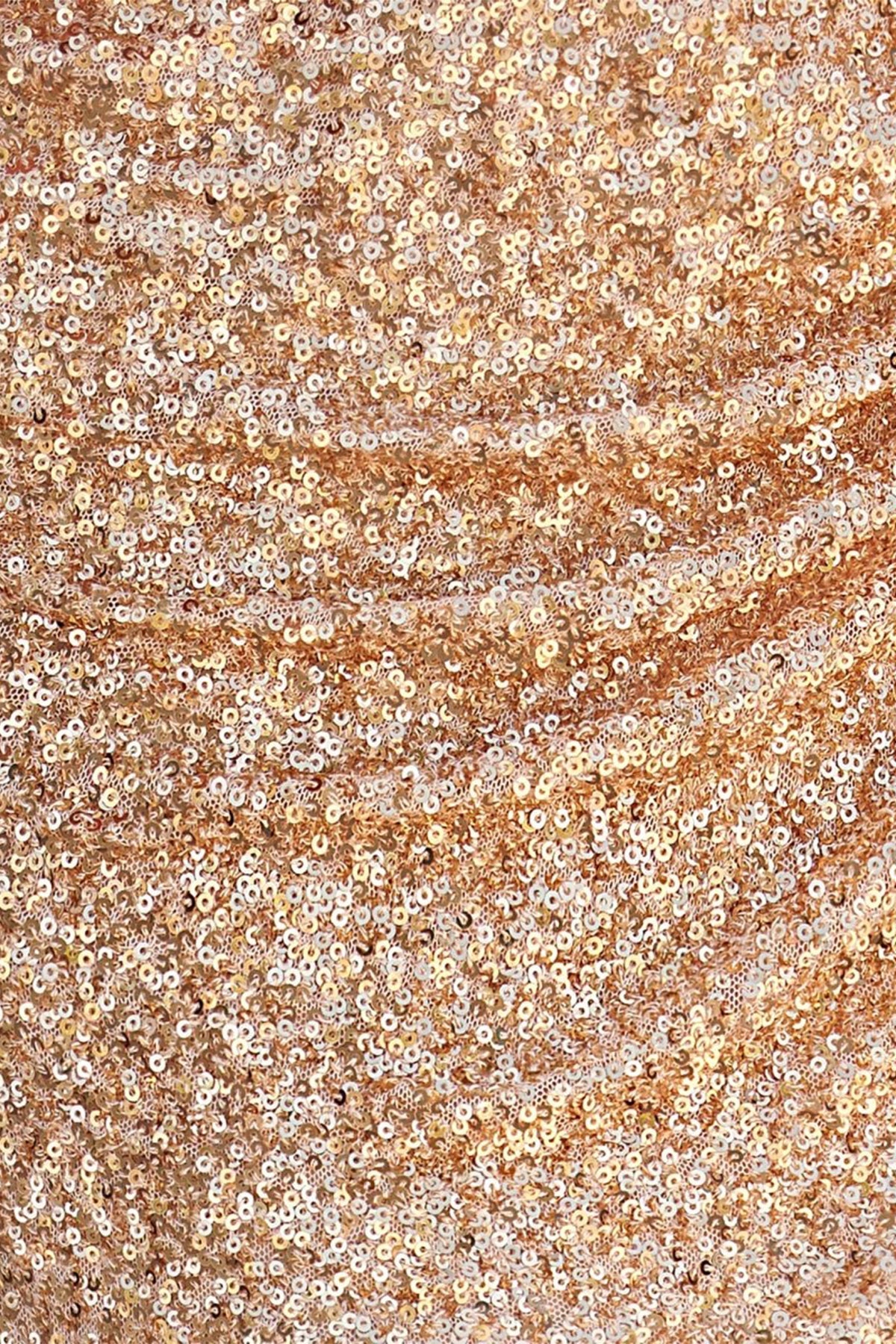 Strapless Sequins Mini Dress With Beading in Champagne